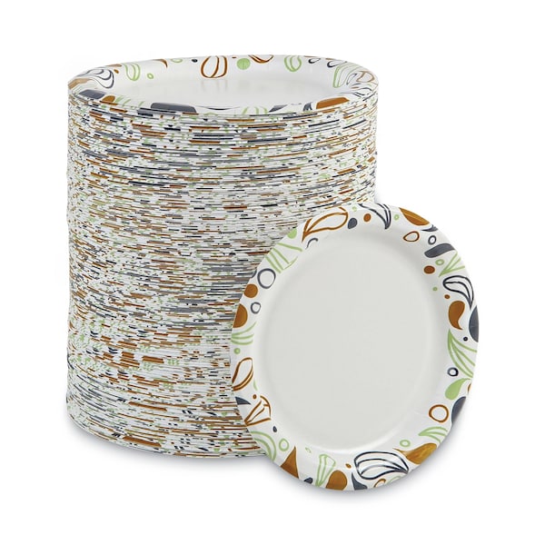 Boardwalk Deerfield Printed Paper Plates, 6" Dia, Coated/Soak Proof, PK1000 BWKDEER6PLT - main